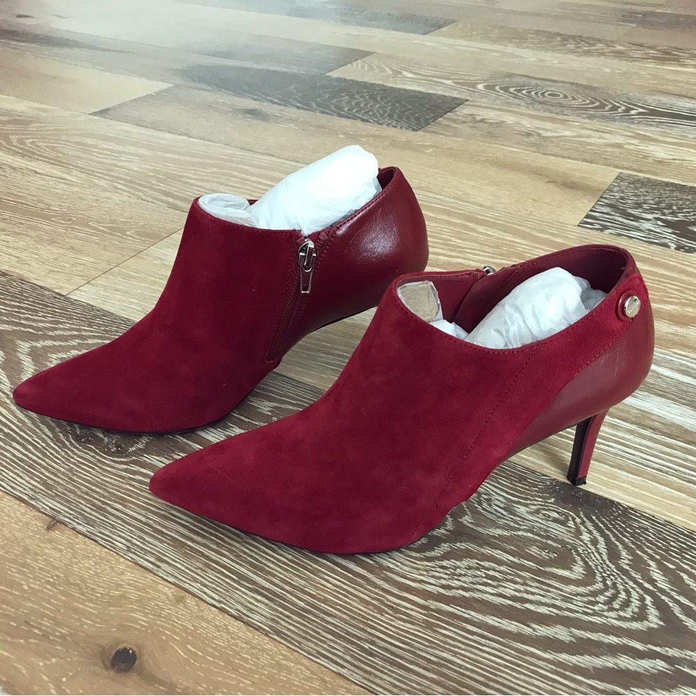 Red, Calvin Klein, Heeled shootie, 7.5M